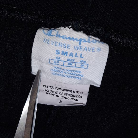 Champion Sweatpants Womens Small Black Reverse Weave Pull On Joggers Honduras - Picture 8 of 11